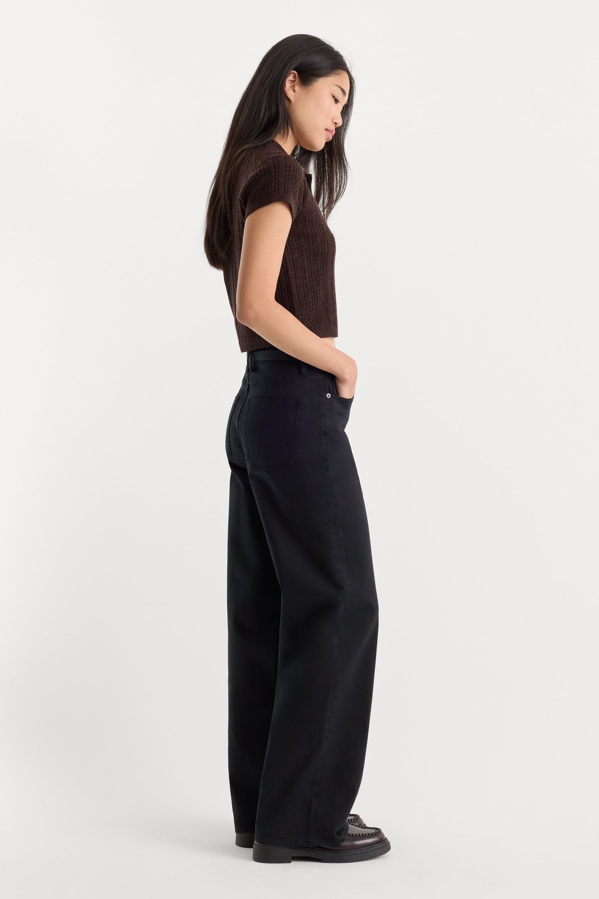 TWILL VINTAGE WIDE PANT BLACK