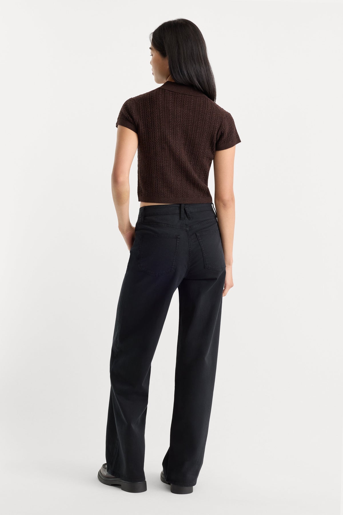 TWILL VINTAGE WIDE PANT BLACK