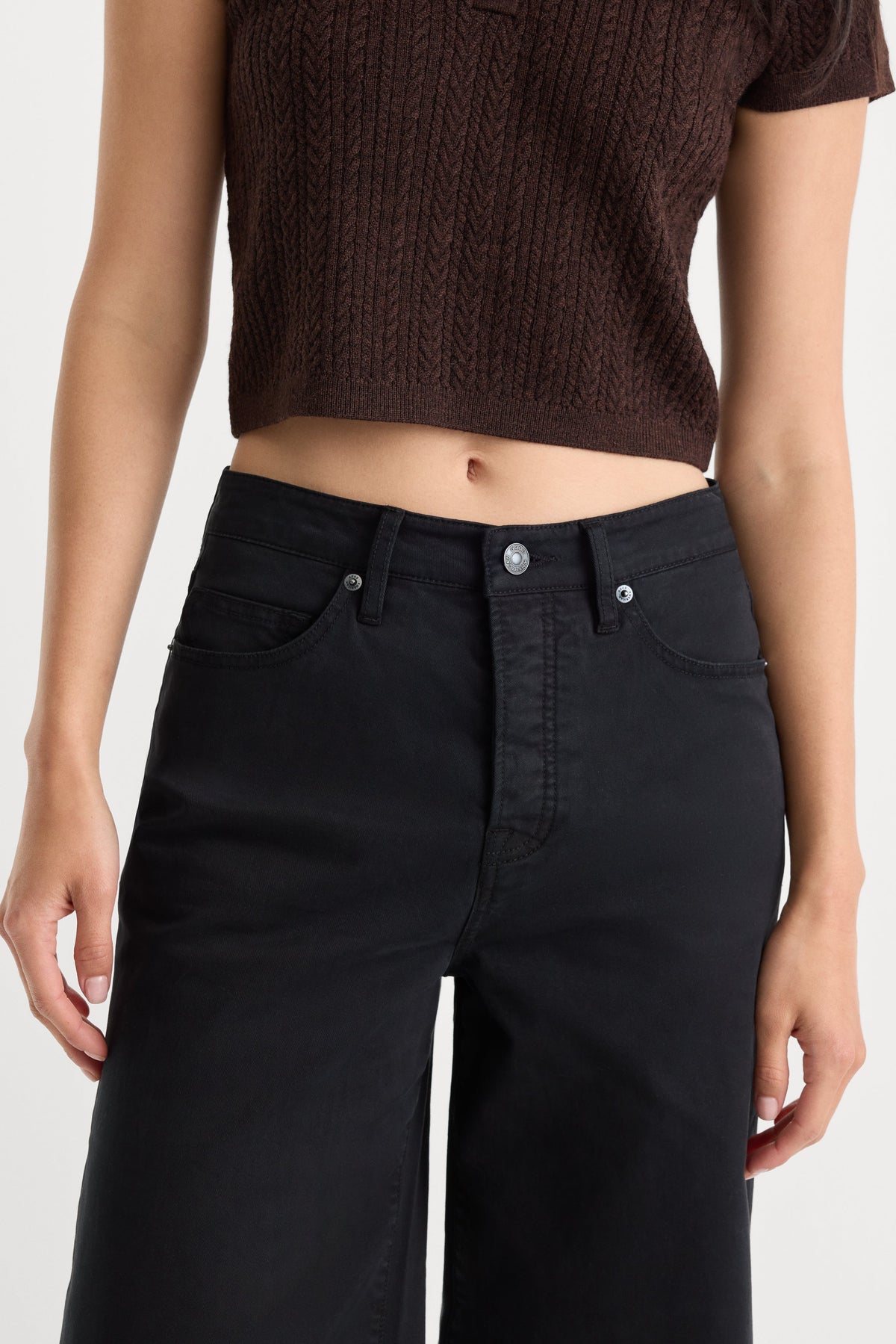 TWILL VINTAGE WIDE PANT BLACK