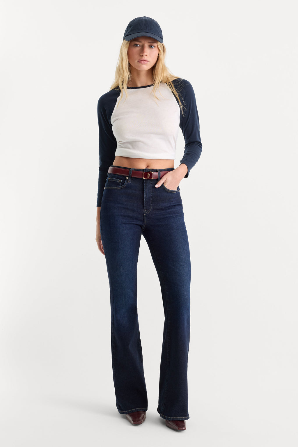GOOD LEGS FLARE JEANS INDIGO1308