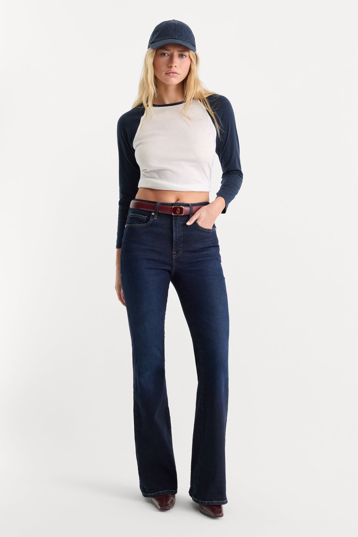GOOD LEGS FLARE JEANS INDIGO1308