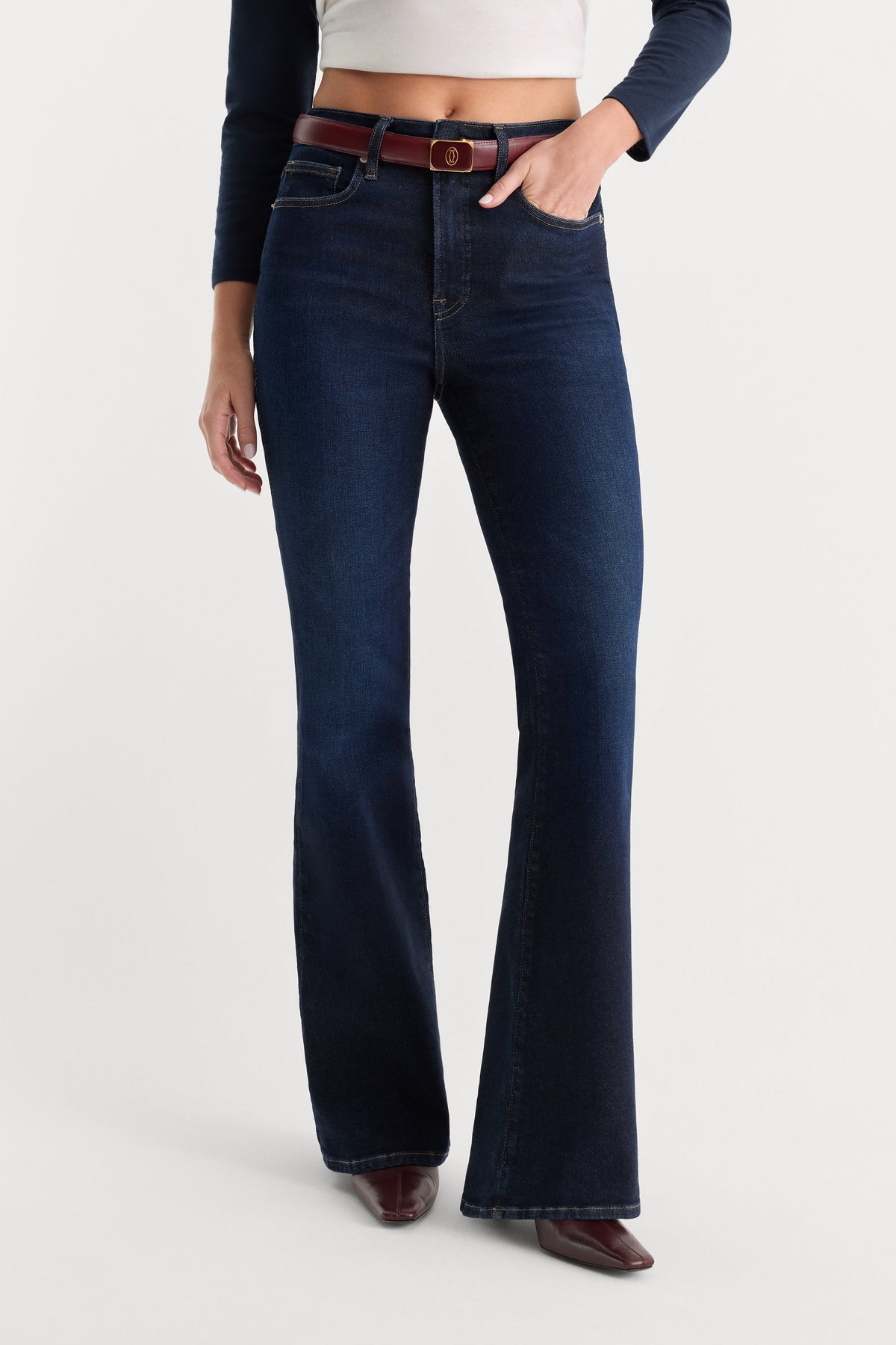 GOOD LEGS FLARE JEANS INDIGO1308