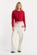THE FINE KNIT CARDIGAN CRIMSON ROSE