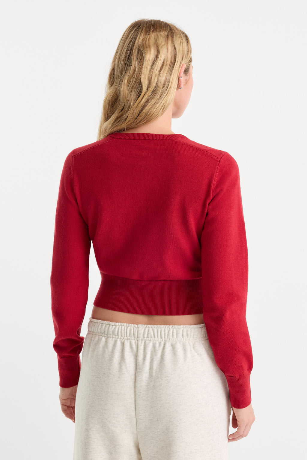 THE FINE KNIT CARDIGAN CRIMSON ROSE