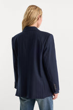 THE OVERSIZED BLAZER NAVY PINSTRIPE