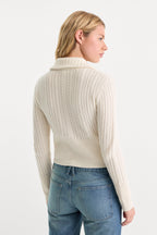 THE CABLE ZIP UP CHALK