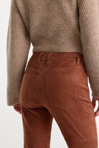 SUEDE GOOD LEGS FLARE PANT CAFE CLAY