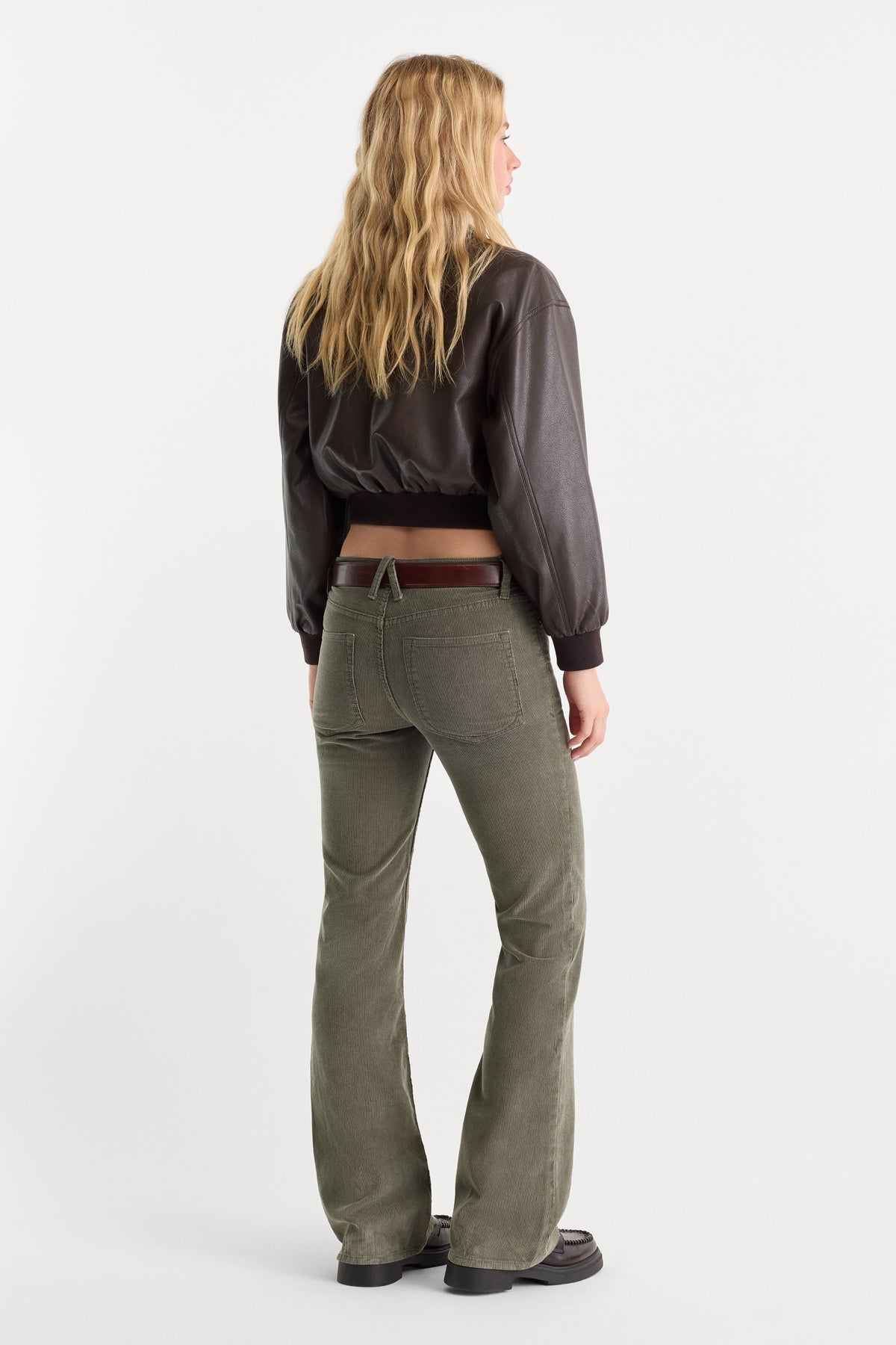 VINTAGE LOW RISE BOOTCUT CORDUROY PANT WASHED CYPRESS