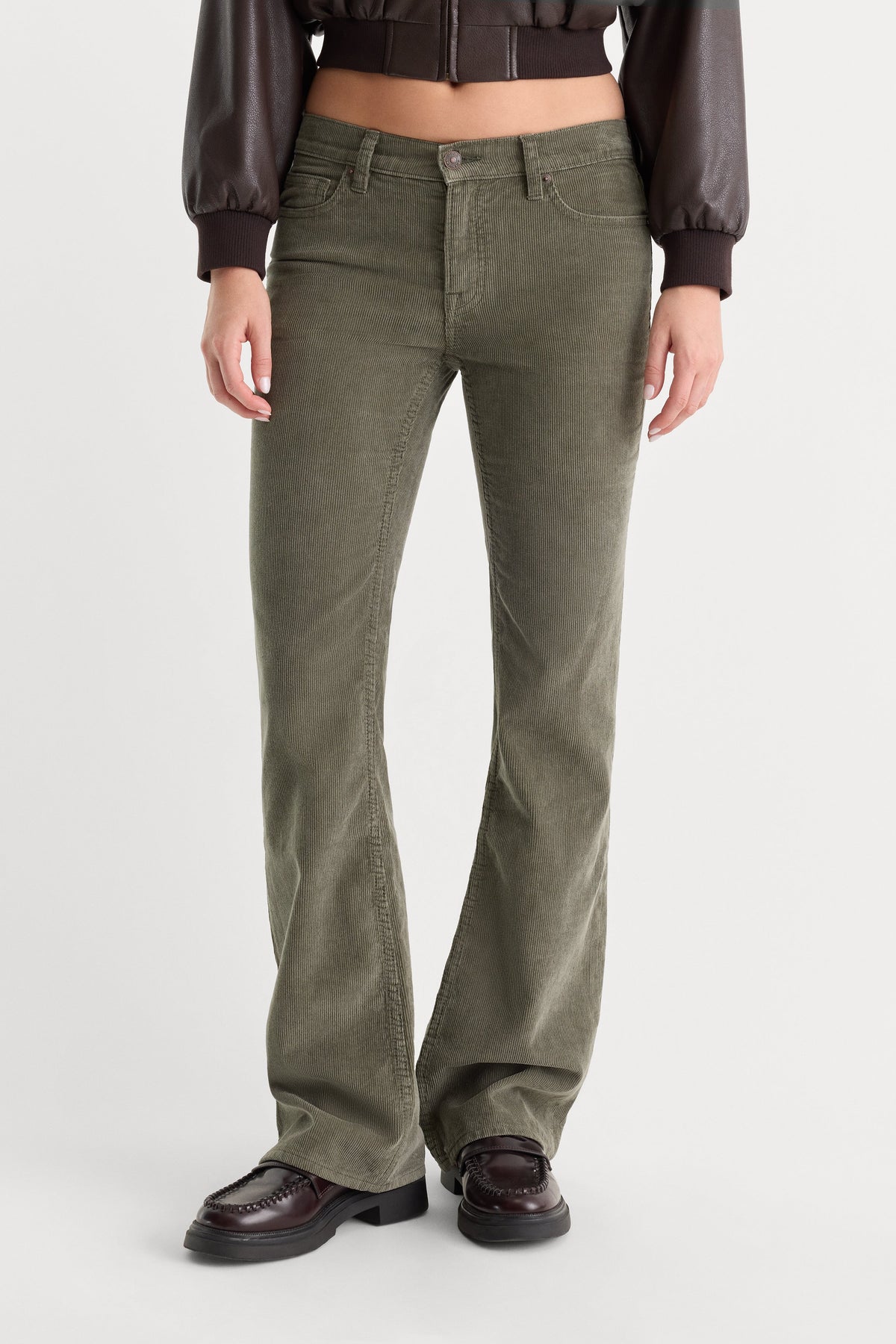 VINTAGE LOW RISE BOOTCUT CORDUROY PANT WASHED CYPRESS