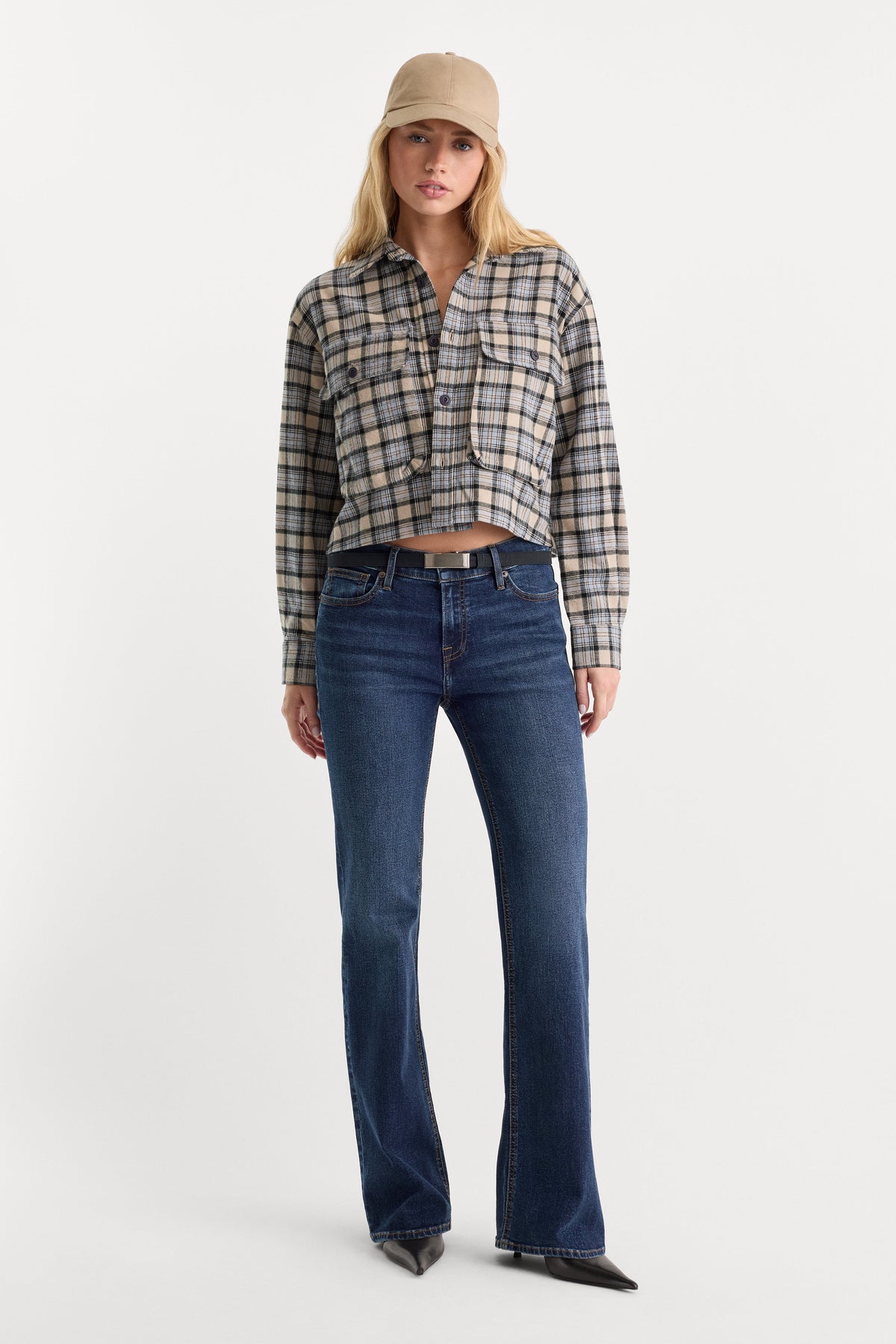 GOOD LOW RISE BOOTCUT JEANS UMBER
