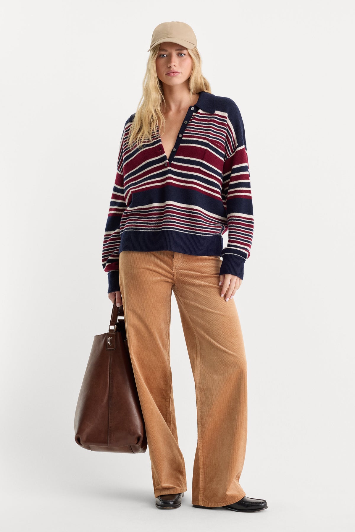 VINTAGE WIDE CORDUROY PANT CAFE CLAY