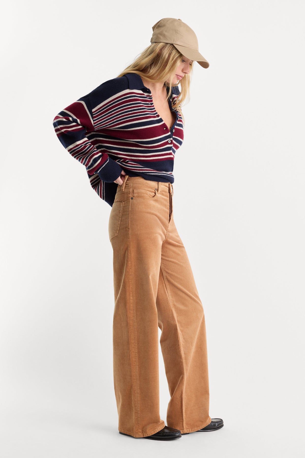 VINTAGE WIDE CORDUROY PANT CAFE CLAY