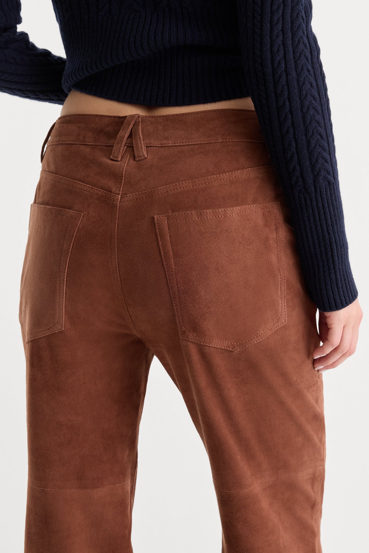 SUEDE GOOD TRUE STRAIGHT PANT CAFE CLAY