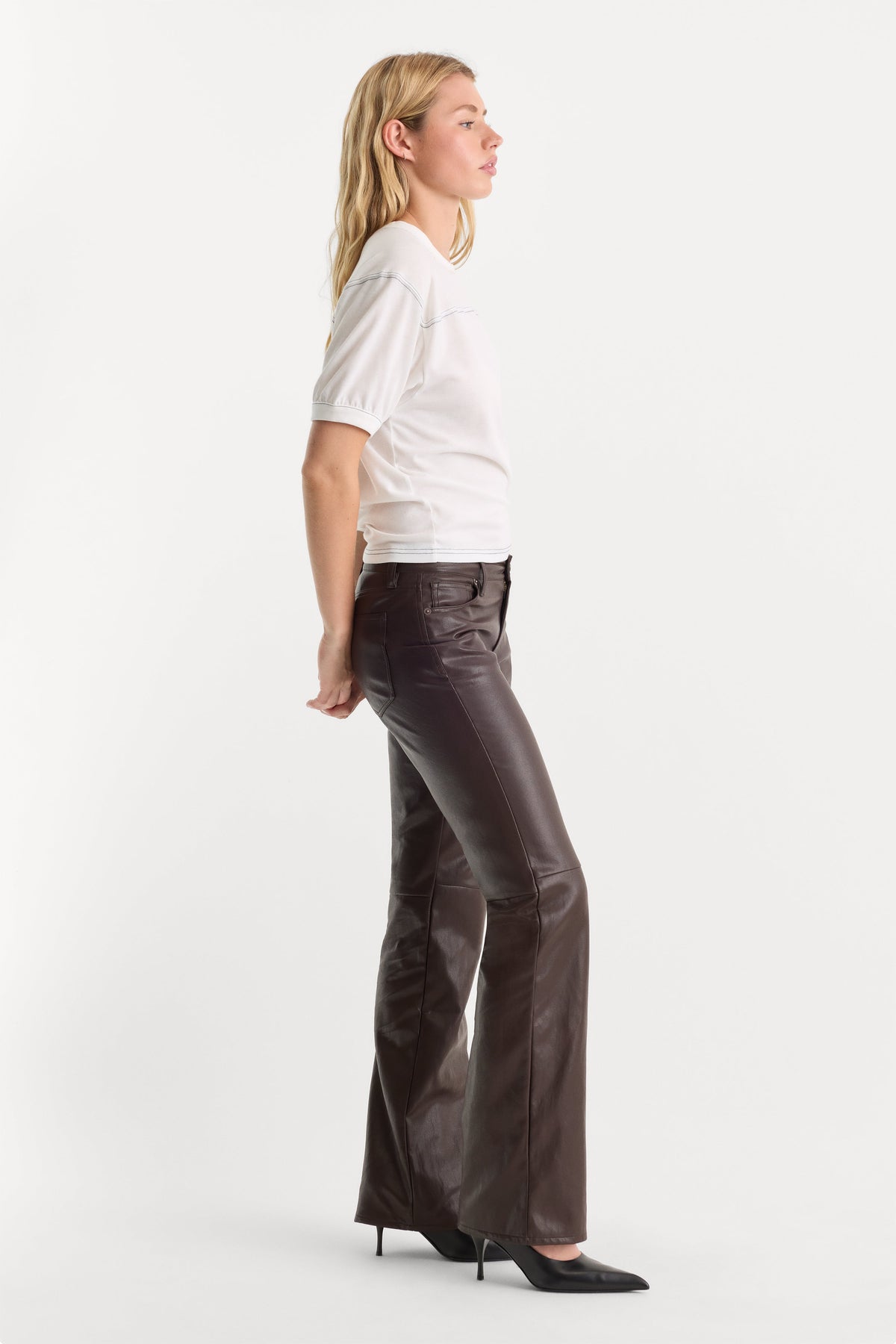 BETTER THAN LEATHER LOW RISE BOOTCUT PANT ESPRESSO