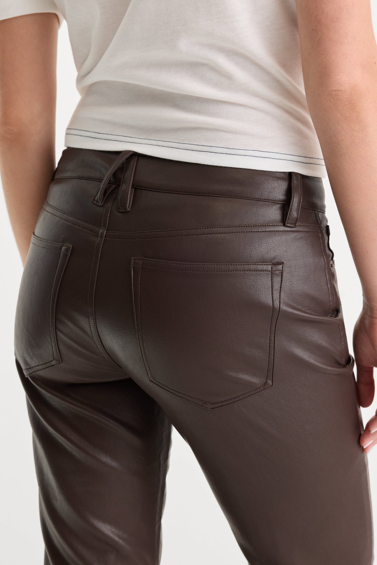 BETTER THAN LEATHER LOW RISE BOOTCUT PANT ESPRESSO