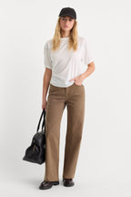 TWILL VINTAGE WIDE PANT TEA BARK
