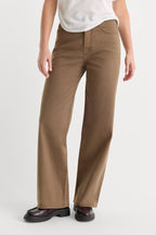TWILL VINTAGE WIDE PANT TEA BARK