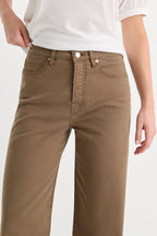 TWILL VINTAGE WIDE PANT TEA BARK