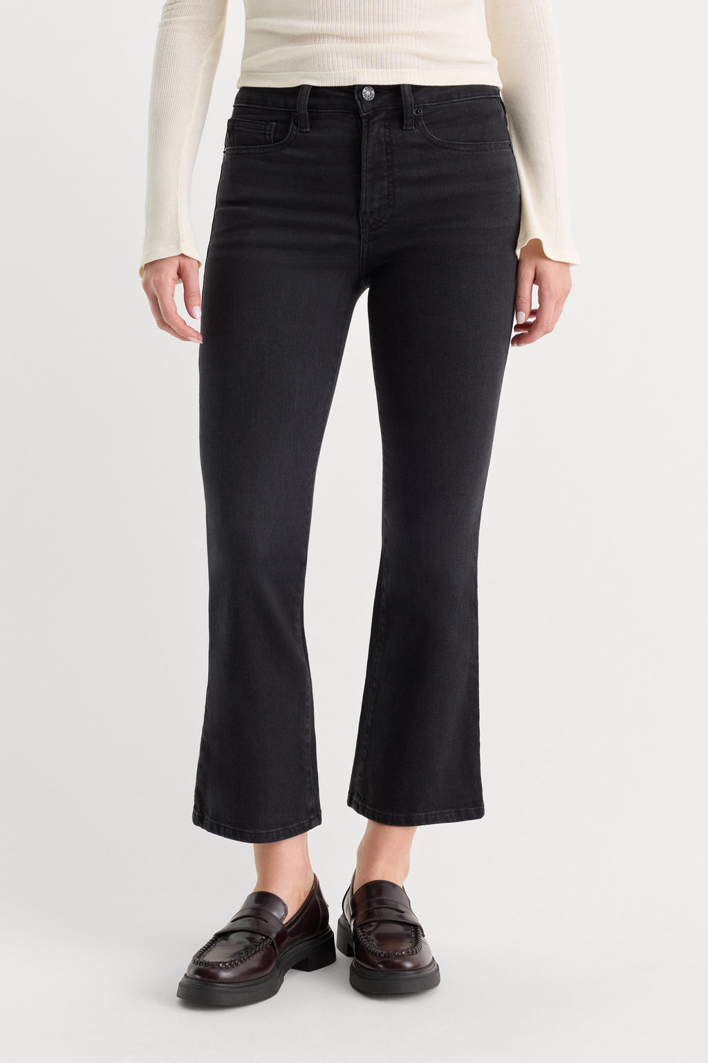 GOOD LEGS CROP MINI BOOT JEANS TYRE
