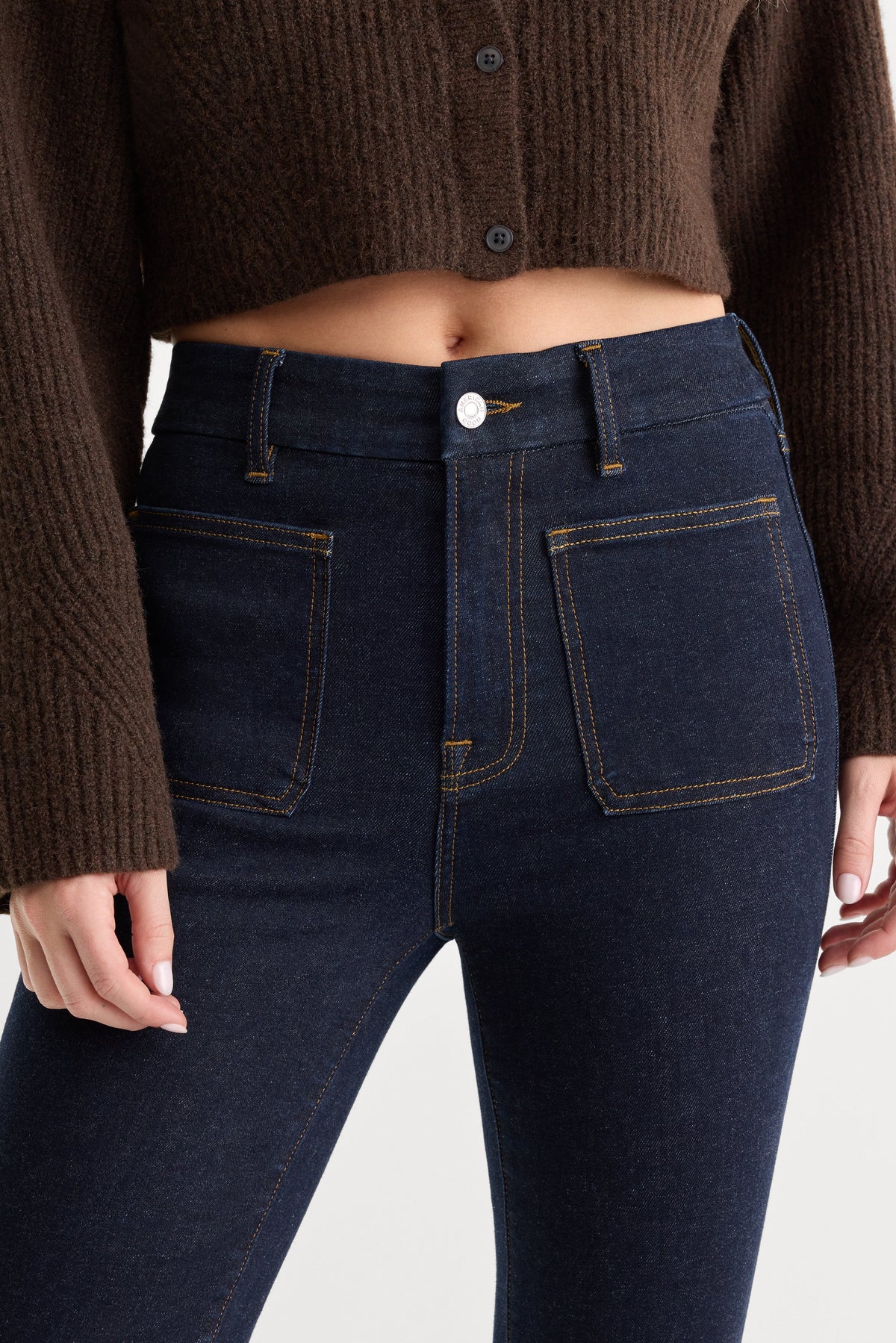 ALWAYS FITS PATCH POCKET GOOD CLASSIC BOOTCUT JEANS DENETHICBLUE04
