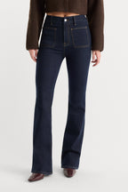 ALWAYS FITS PATCH POCKET GOOD CLASSIC BOOTCUT JEANS DENETHICBLUE04
