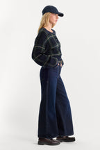 GOOD WAIST PALAZZO ANKLE JEANS RINSE