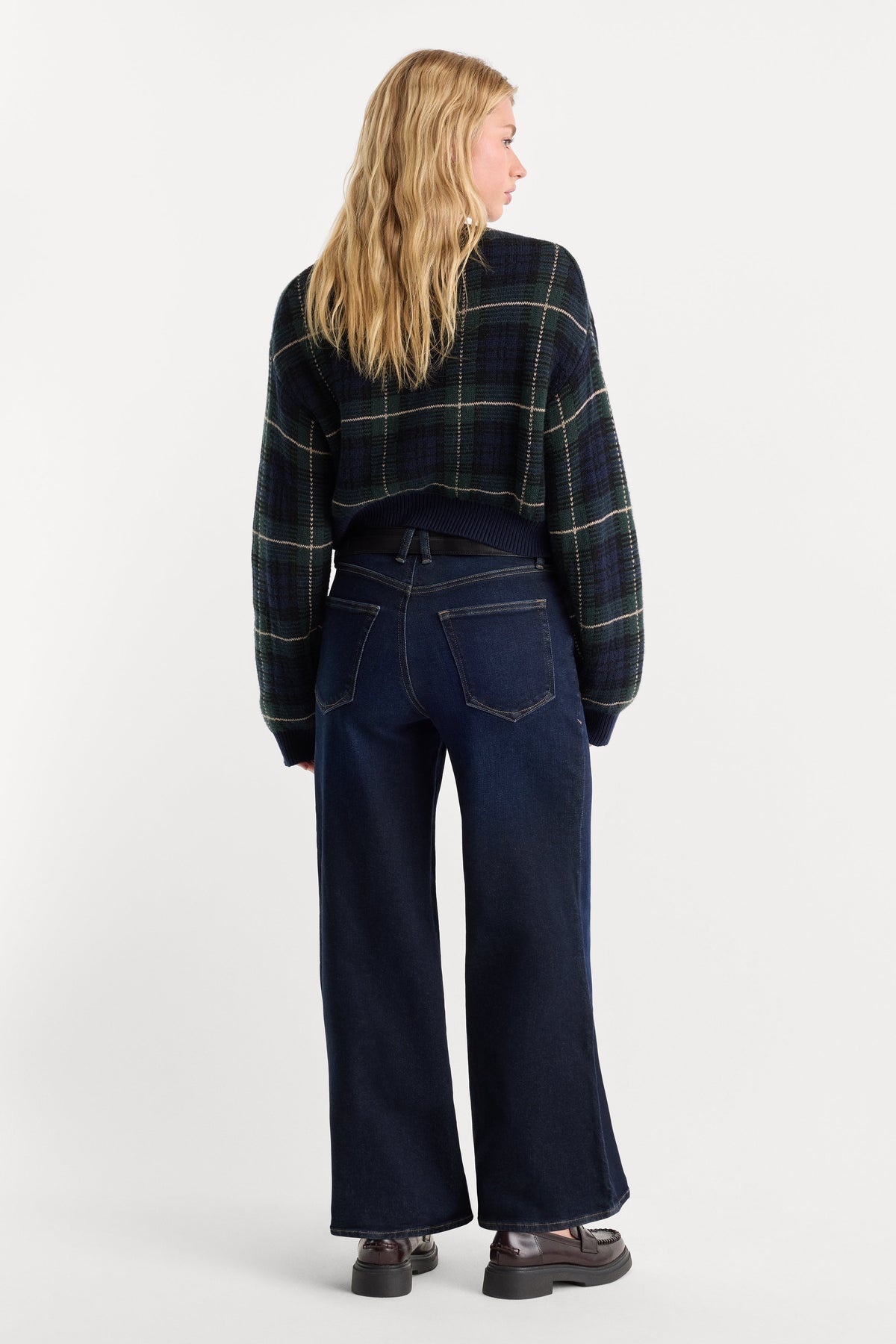 GOOD WAIST PALAZZO ANKLE JEANS RINSE