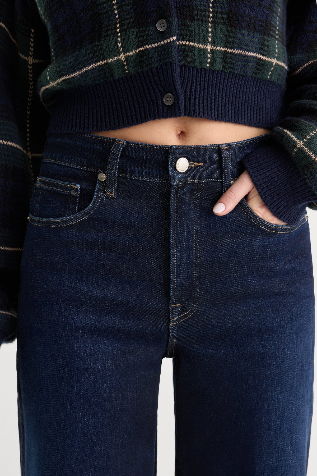 GOOD WAIST PALAZZO ANKLE JEANS RINSE