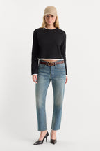 THE LONG SLEEVE LAYERED TEE BLACK