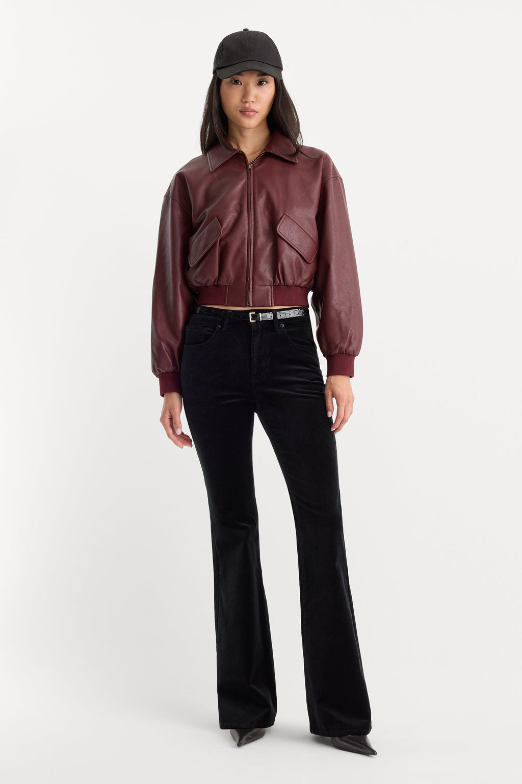 VELVET GOOD LEGS FLARE PANT BLACK