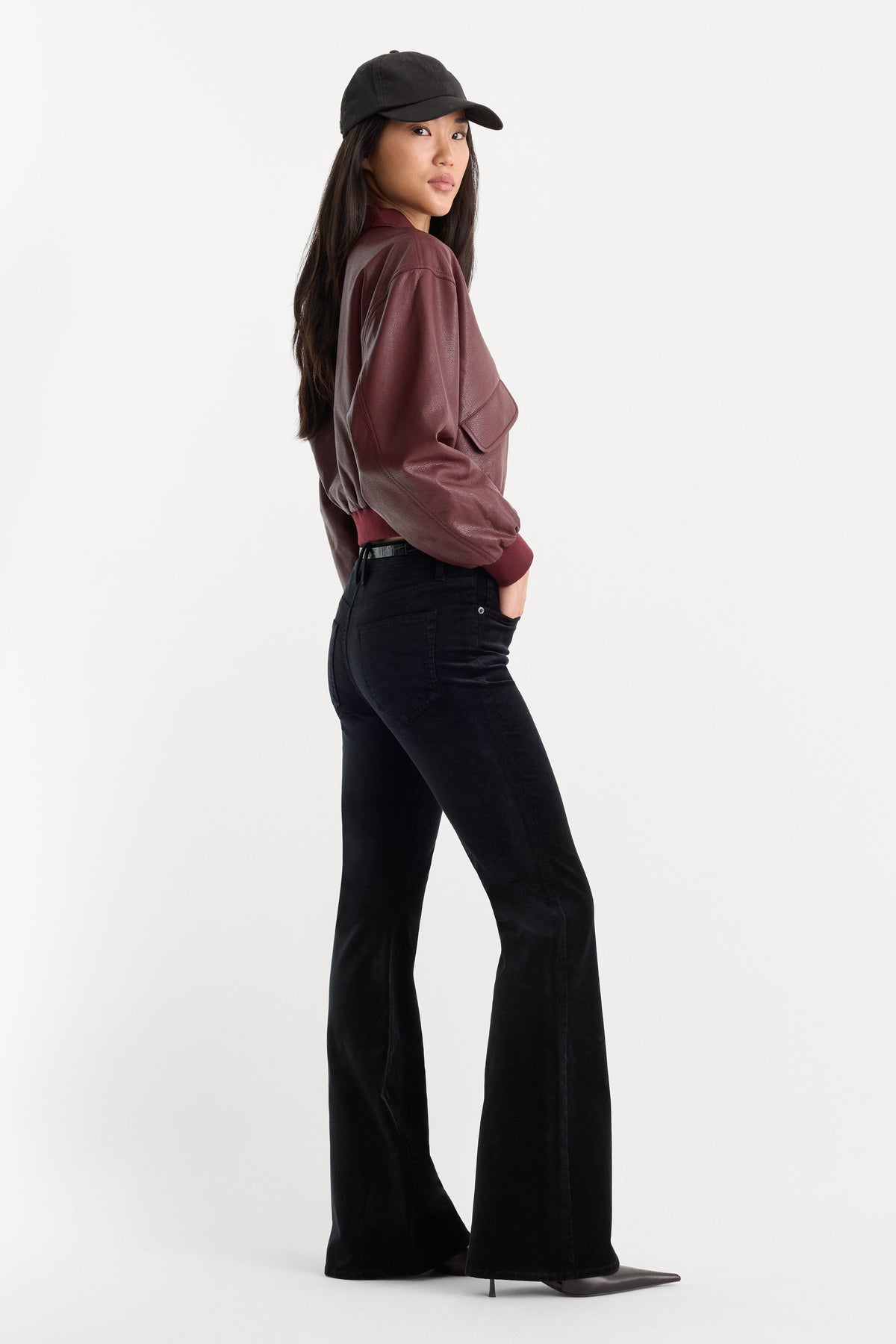 VELVET GOOD LEGS FLARE PANT BLACK