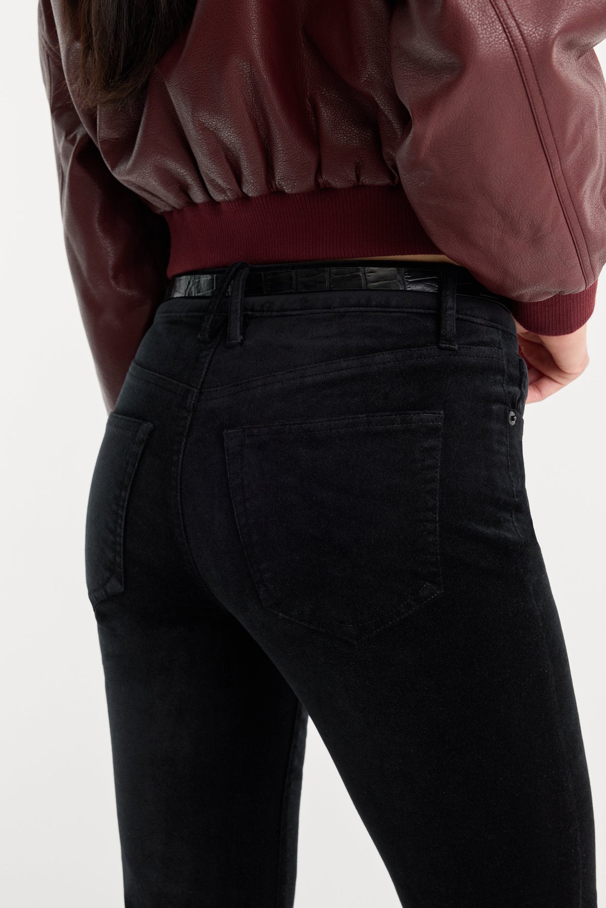 VELVET GOOD LEGS FLARE PANT BLACK
