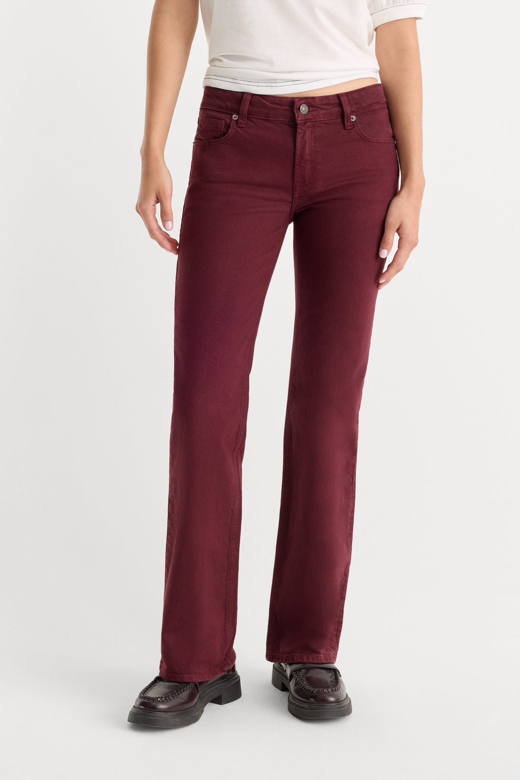 VINTAGE LOW RISE BOOTCUT JEANS BERRY NOIR