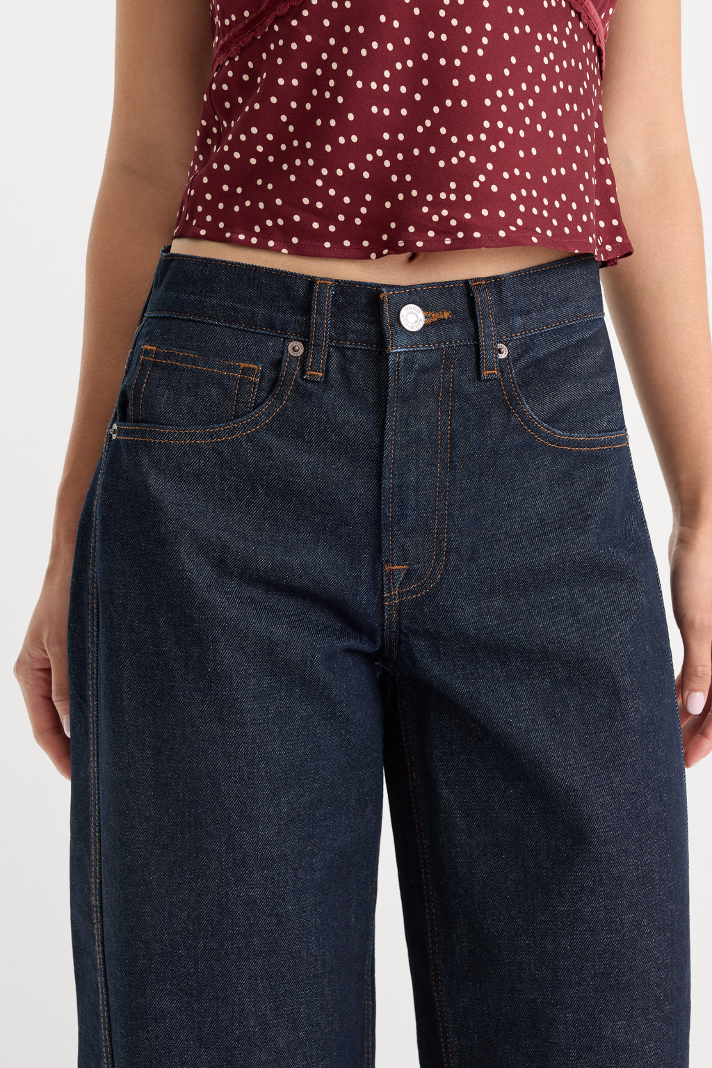 VINTAGE BARREL ANKLE JEANS RINSE