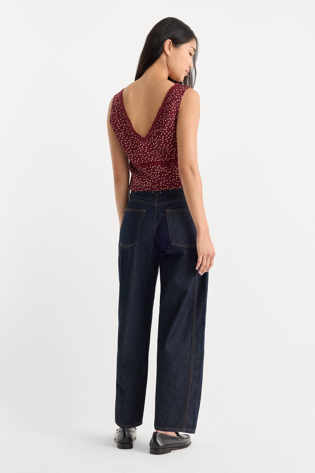 VINTAGE BARREL ANKLE JEANS RINSE