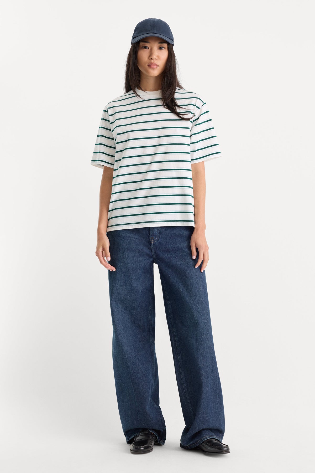 THE BODEGA TEE FOREST MULTI STRIPE