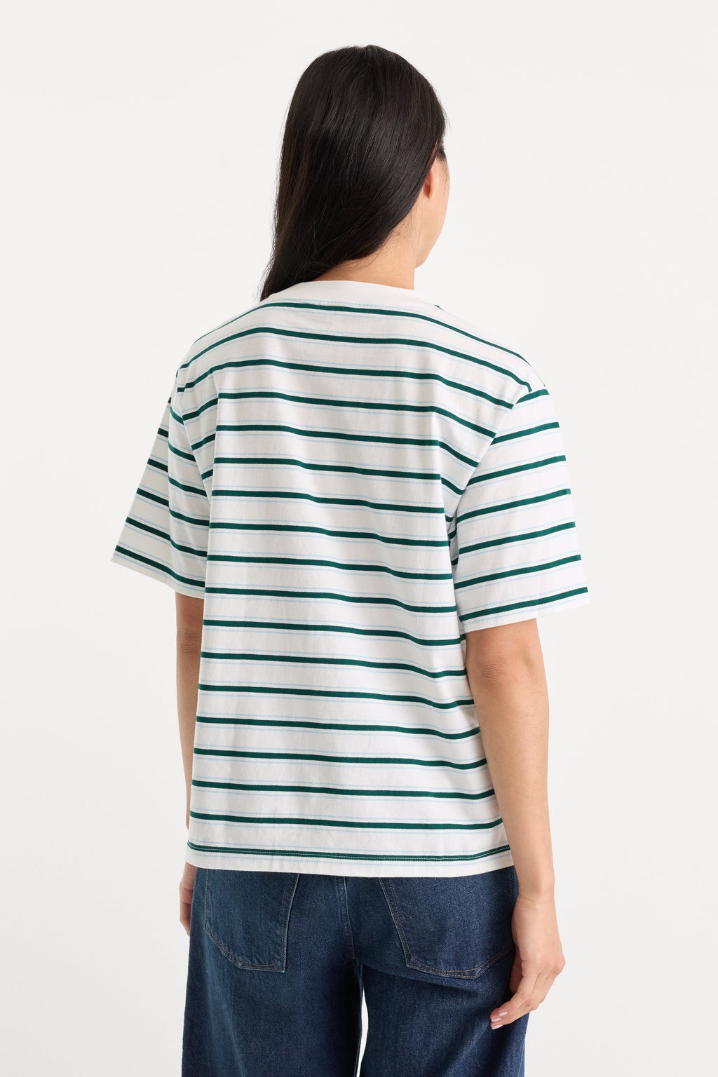 THE BODEGA TEE FOREST MULTI STRIPE