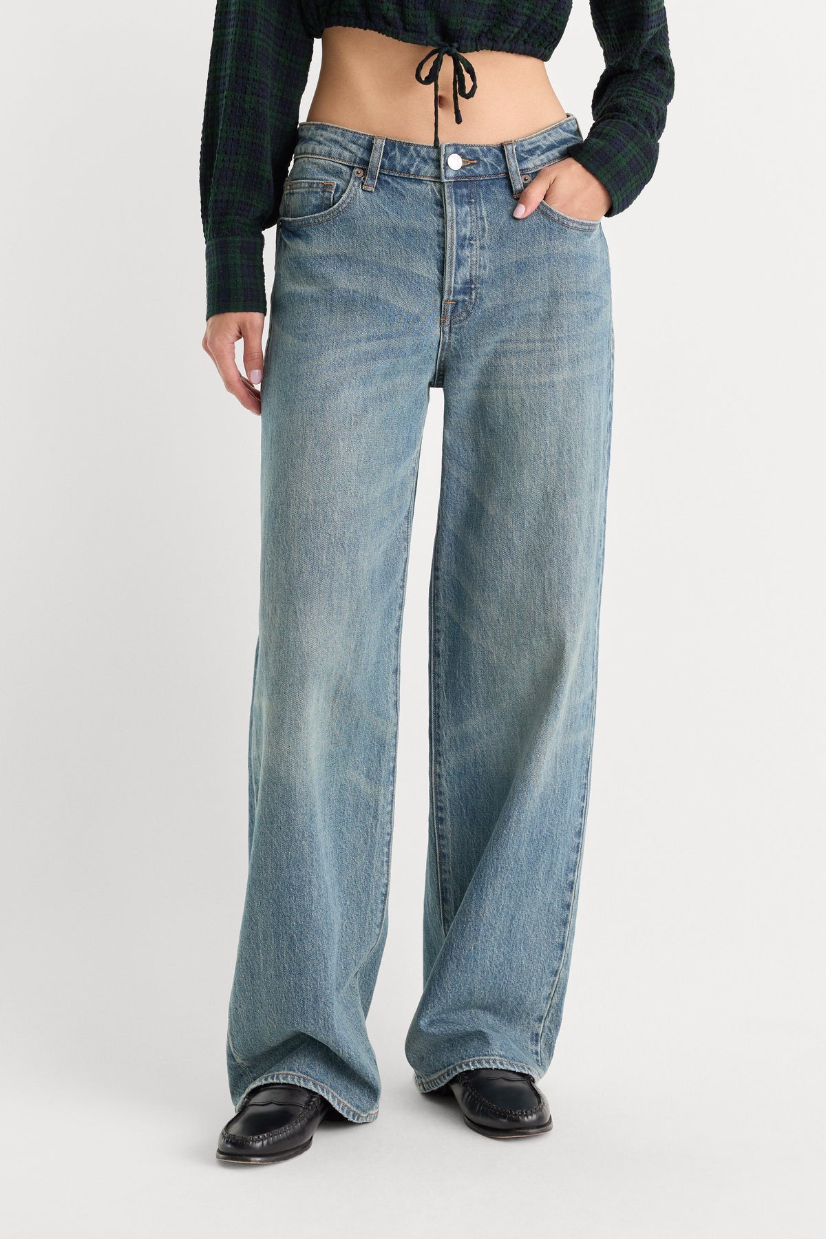 VINTAGE WIDE JEANS OAK