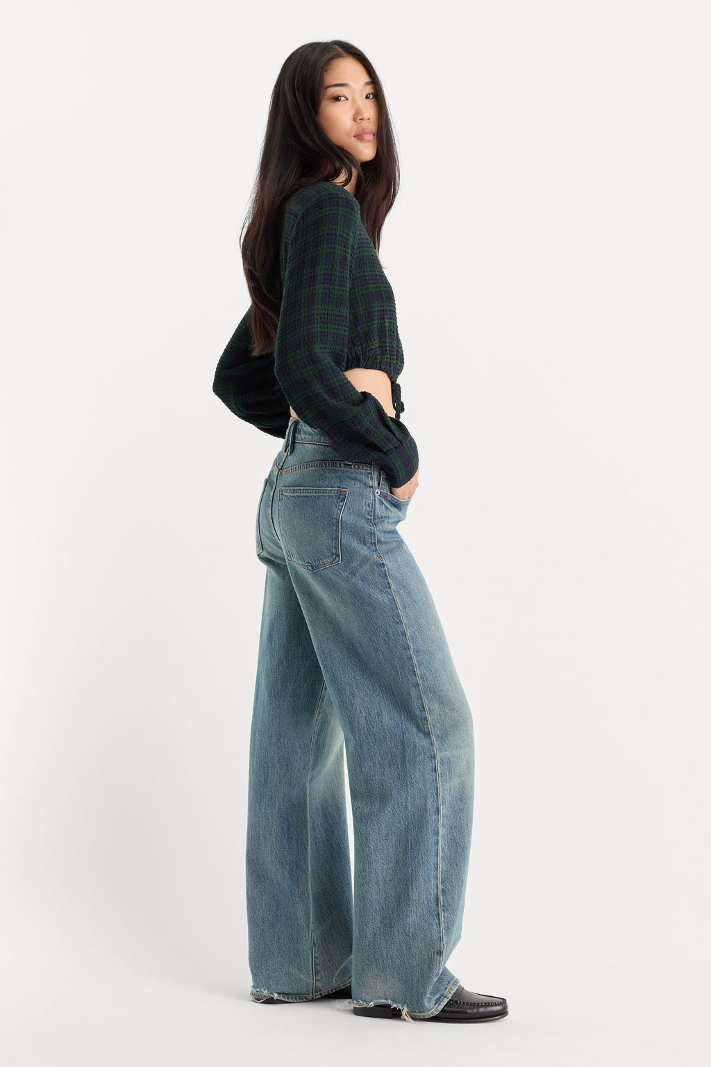 VINTAGE WIDE JEANS OAK