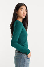 THE LONG SLEEVE BABY TEE FOREST GREEN