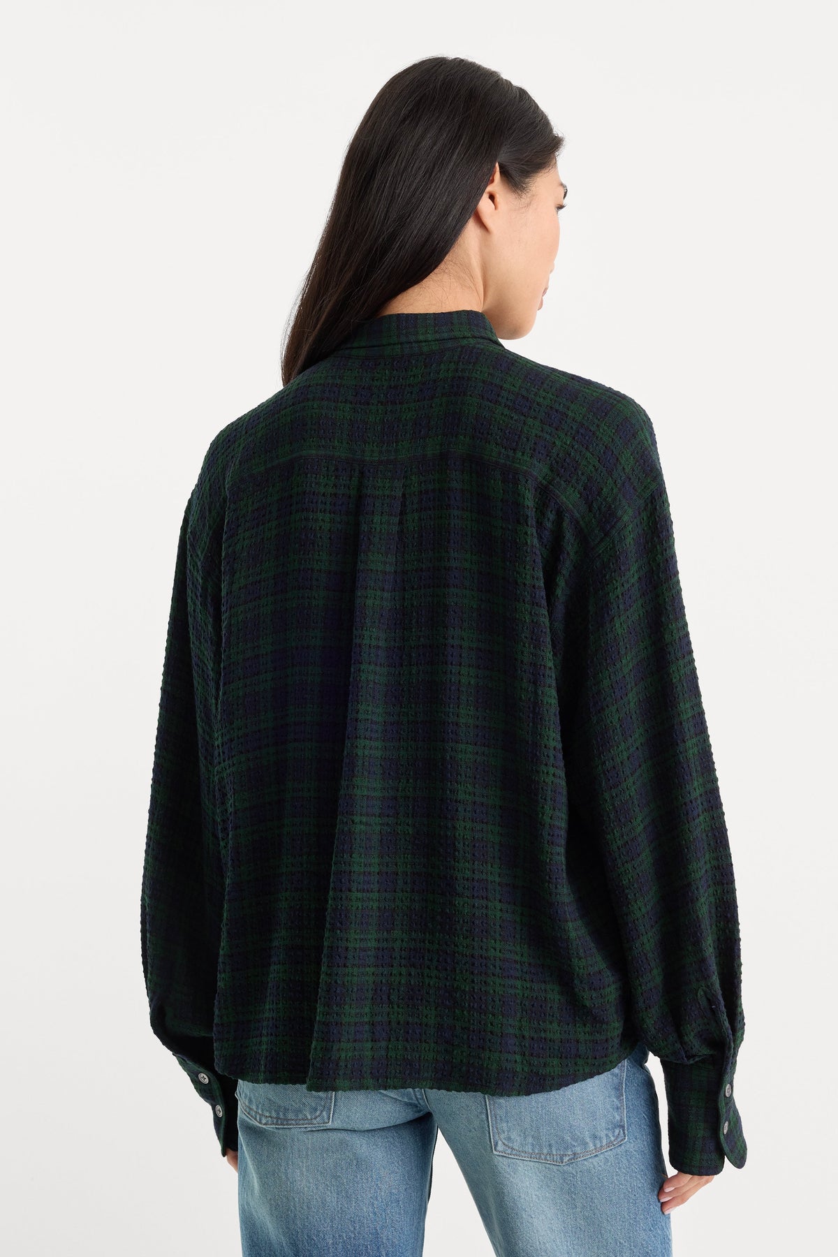 THE CRINKLE EASY SHIRT FOREST PLAID