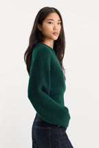THE CHUNKY KNIT SWEATER FOREST GREEN