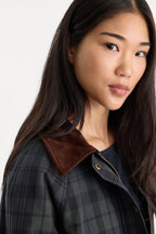 THE HERITAGE JACKET NAVY AND GREEN PLAID