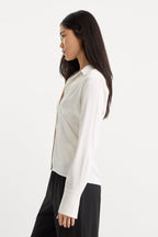 THE SATIN FEMME SHIRT CHALK
