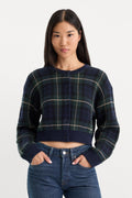 THE JACQUARD CARDIGAN FOREST PLAID