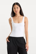 SCULPTING MODERN TANK BODYSUIT WHITE001