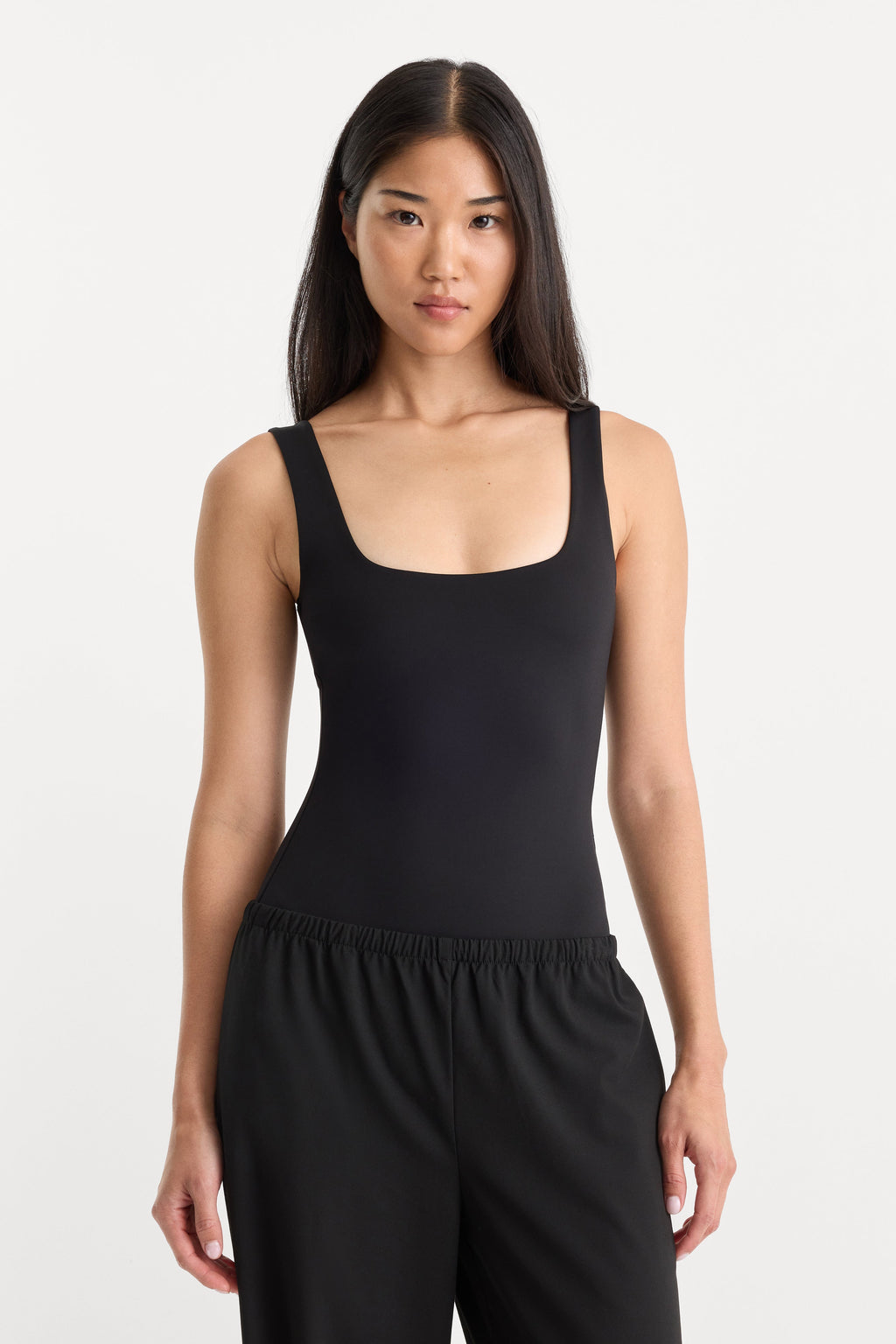 SCULPTING MODERN TANK BODYSUIT BLACK