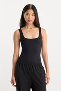 SCULPTING MODERN TANK BODYSUIT BLACK