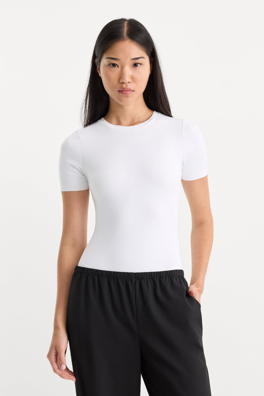 THE SCULPTING MODERN BODYSUIT WHITE