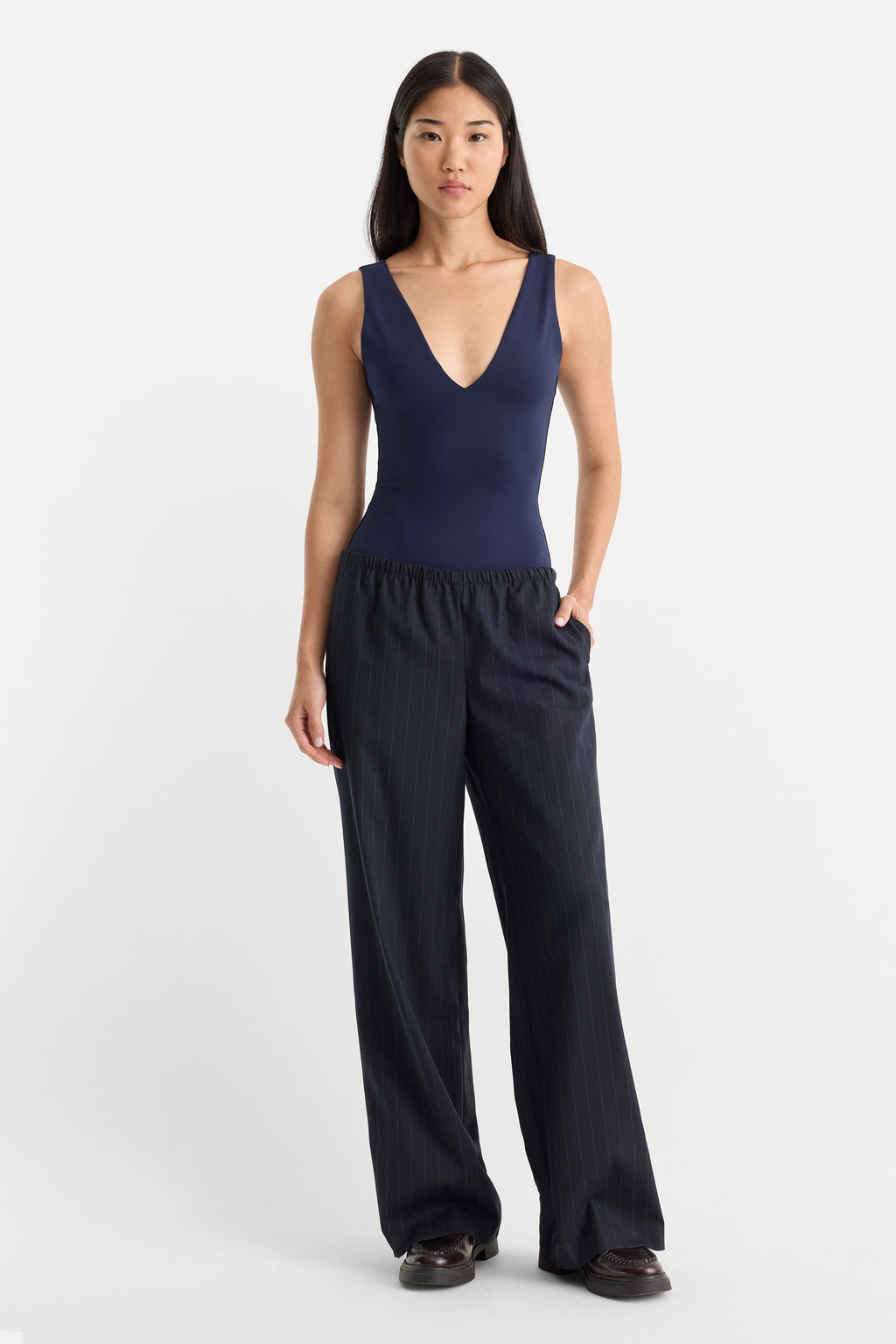THE SCULPTING DEEP V BODYSUIT HORIZON INK